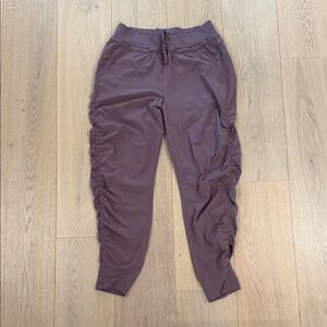 Athleta Purple Ruched Jogger Pants Size 2
